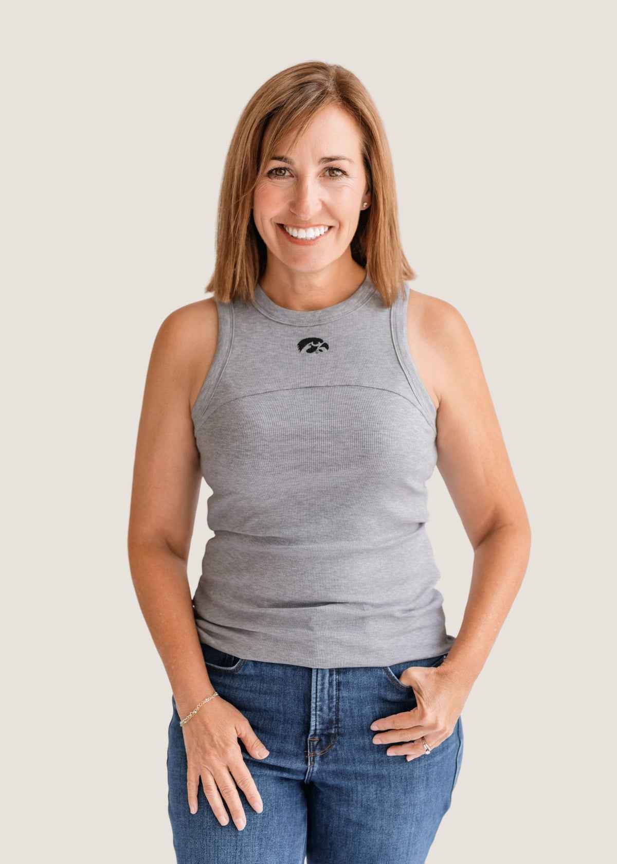 Iowa Hawkeyes Elizabeth Ribbed Tank