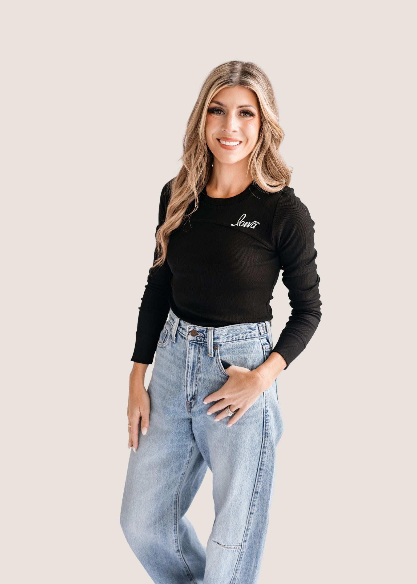 Iowa Hawkeyes Wren Ribbed Long Sleeve