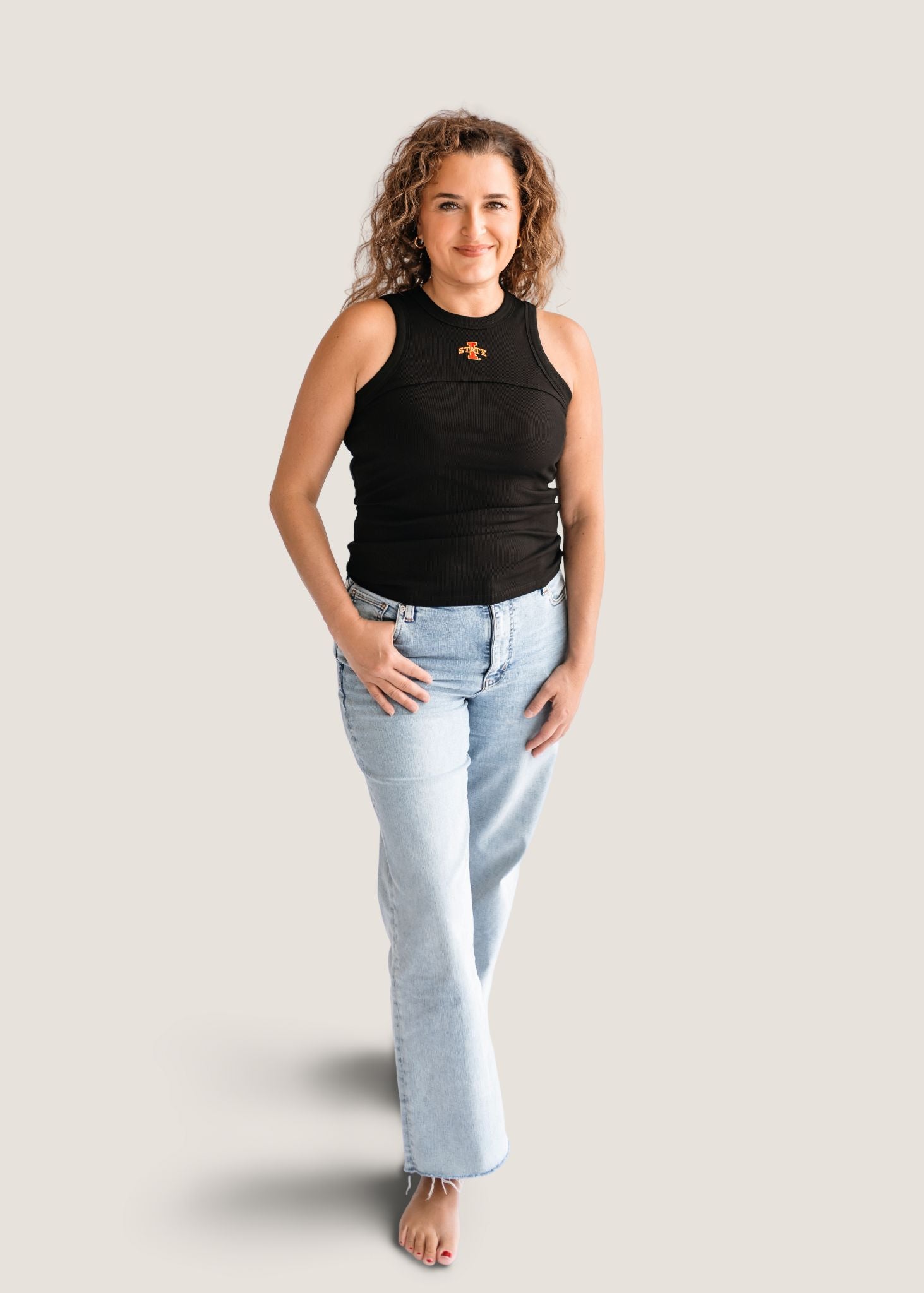 Iowa State Elizabeth Ribbed Tank Top